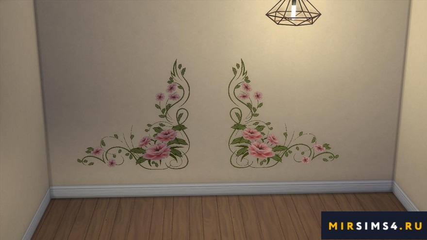 Настенный рисунок MB-HappyWall_FlowerCornerSET