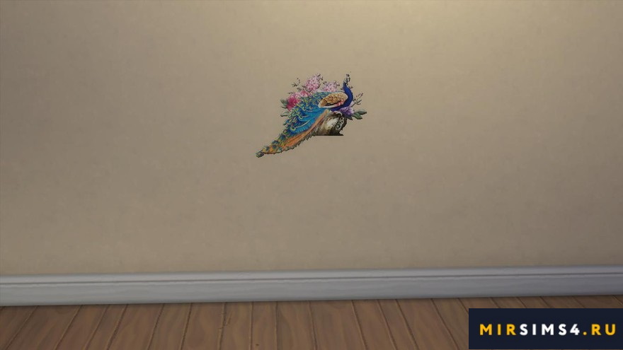 Рисунок на стену MB-HappyWall_Peacock