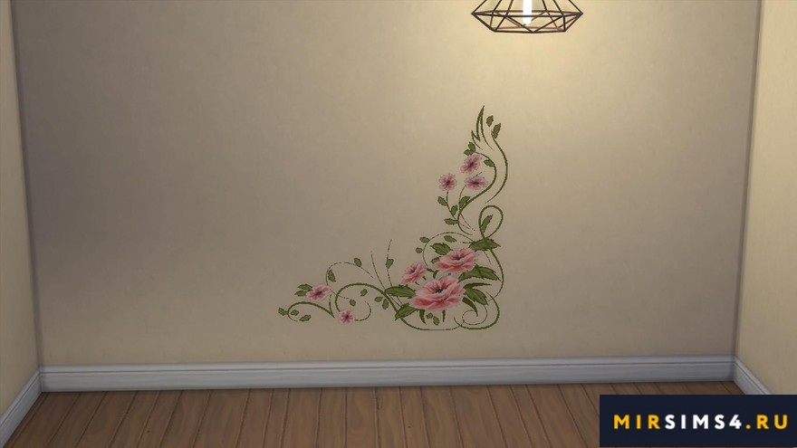 Настенный рисунок MB-HappyWall_FlowerCorner2